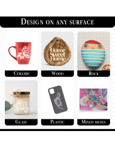 Set de 2 Bolígrafos de Pintura Acrílica Blanca Pinturale Arts Doble Punta 0.7mm y 3mm 2