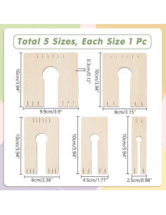 Herramienta para Hacer Borlas NBEADS 5 Pcs Madera 3mm 2