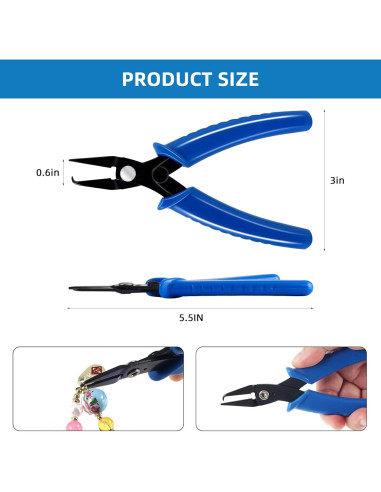 Alicates para Anillos Divididos URSKYTOUS - Azul Ergonomico