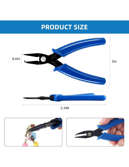 Alicates para Anillos Divididos URSKYTOUS - Azul Ergonomico