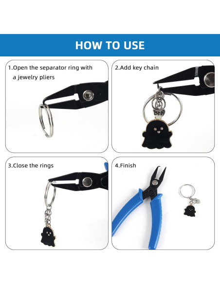 Alicates para Anillos Divididos URSKYTOUS - Azul Ergonomico