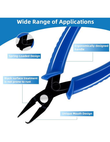 Alicates para Anillos Divididos URSKYTOUS - Azul Ergonomico