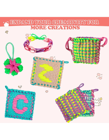 Kit de Telar de Tejer Huoszpk - 2 Marcos de 18 cm, 400 Bucles