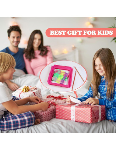 Kit de Telar de Tejer Huoszpk - 2 Marcos de 18 cm, 400 Bucles