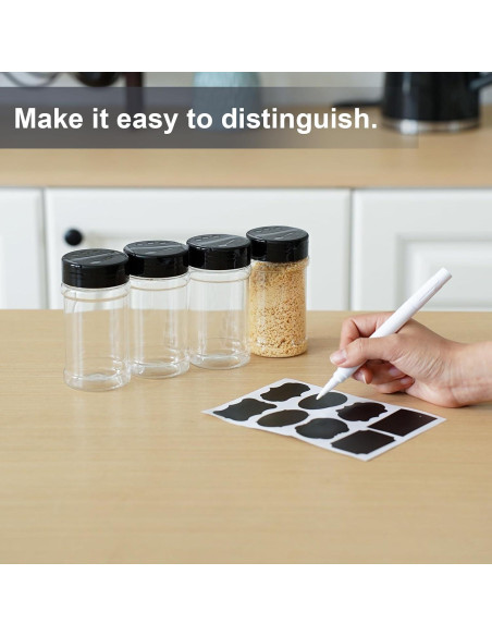 Set de 12 frascos de especias YRYUNRUI 170 ml con tapa shaker