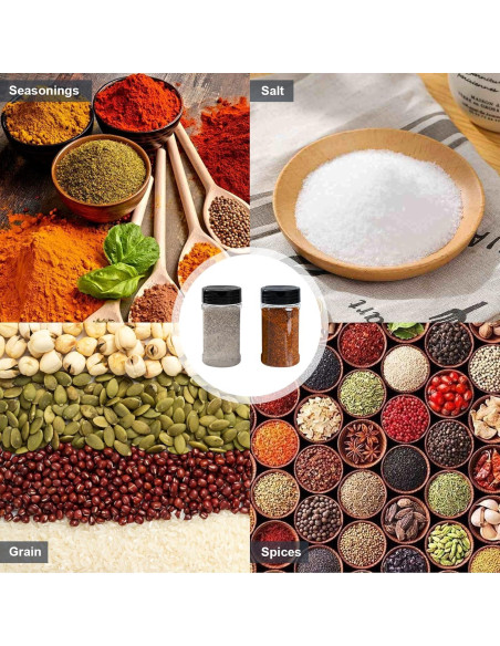 Set de 12 frascos de especias YRYUNRUI 170 ml con tapa shaker