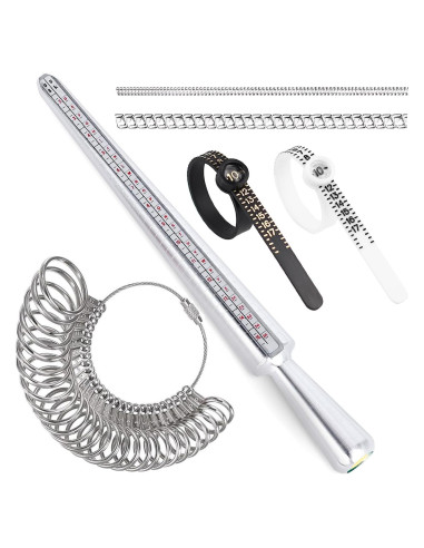 Kit de Medición de Tallas de Anillos Tooltos 0-13 con Mandril
