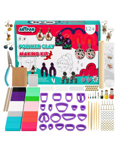 Kit de Fabricación de Pendientes de Arcilla Polimérica ARTPAR 204 Piezas