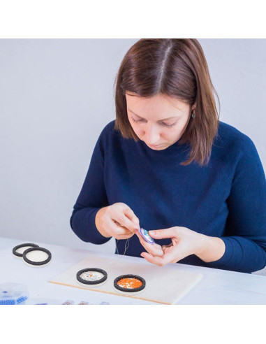 Tableros de Fieltro para Beading BENECREAT 15 Pcs 39mm Gris