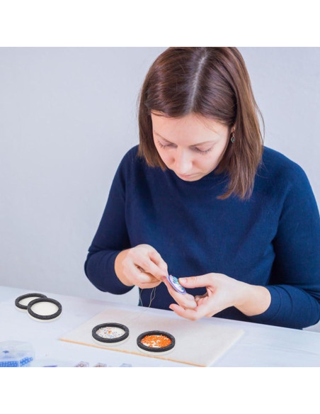 Tableros de Fieltro para Beading BENECREAT 15 Pcs 39mm Gris