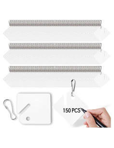 150 Etiquetas de Identificación de Llaves Pumtus Blancas 4.1x3.8cm