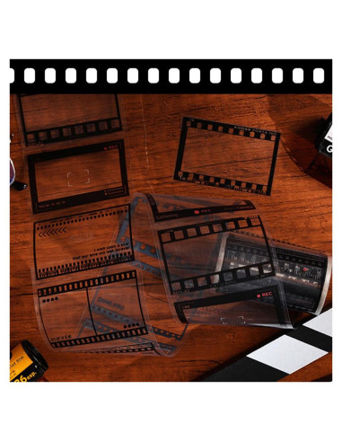 4 Rollos Cinta Washi Patrón Filmstrip QILANJO 2m x 5-7cm