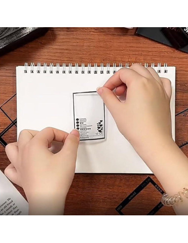 4 Rollos Cinta Washi Patrón Filmstrip QILANJO 2m x 5-7cm