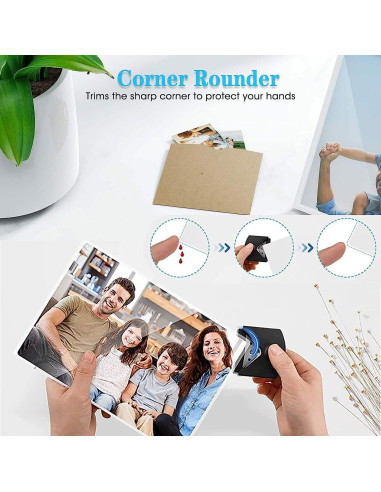 Cortador de Esquinas de Papel YUENTOEN 4mm Negro Manual