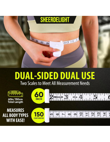 Cinta Métrica Corporal SheerDelight - Paquete de 2, 152.4 cm