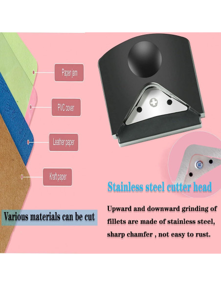 Cortador de Esquinas de Papel YUENTOEN 4mm Negro Manual