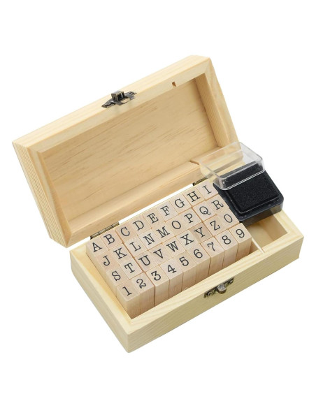 Sellos de Letras y Números 36 Pcs Wiratca para Manualidades