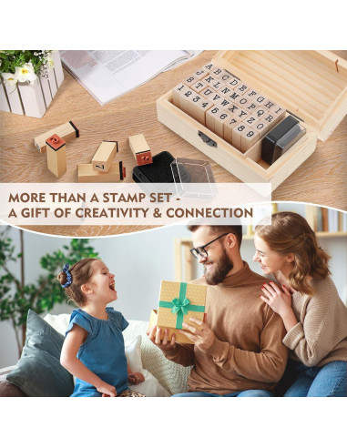 Sellos de Letras y Números 36 Pcs Wiratca para Manualidades