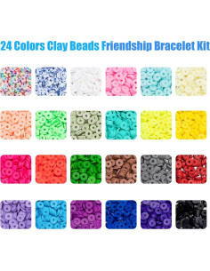 Kit de Pulseras de Perlas de Arcilla Ybxjges 3800 Piezas DIY 2