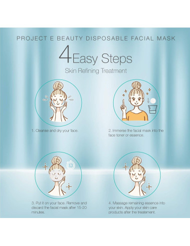 Mascarillas Faciales Comprimidas Project E Beauty - 100 Piezas