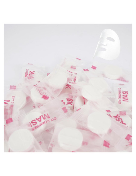 Paquete de 100 Hojas de Máscara Facial Comprimida Adorila Paquete de 100 Hojas de Máscara Facial Comprimida Adorila
