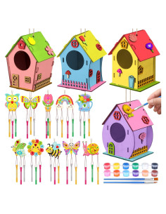 Kit de Manualidades de Casa de Pájaros VioraWhite 14 Piezas