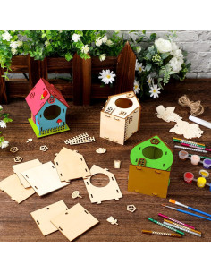 Kit de Manualidades de Casa de Pájaros VioraWhite 14 Piezas 2