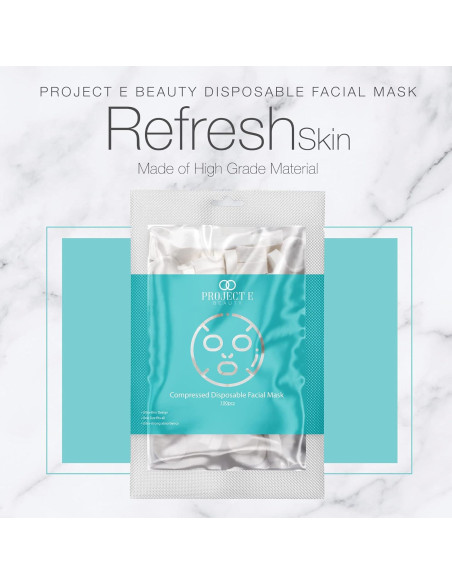 Mascarillas Faciales Comprimidas Project E Beauty - 100 Piezas Mascarillas Faciales Comprimidas Project E Beauty - 100 Piezas