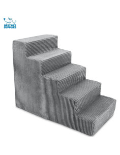 Escaleras para Perros Pequeños y Gatos Mejores Suministros 5 Escalones Gris 2