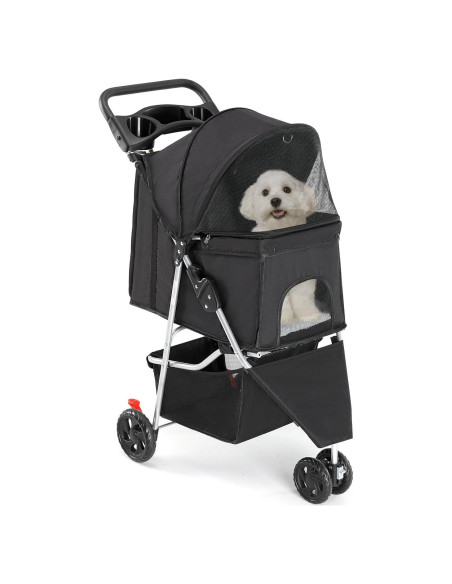 Carrito de Mascotas Sweetcrispy Plegable para Perros y Gatos 73.9x44.9cm