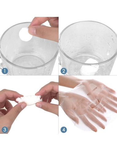 Paquete de 100 Hojas de Máscara Facial Comprimida Adorila