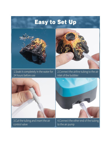 Adorno de Volcán para Acuario Uniclife 6.6x4.6cm con Burbujador