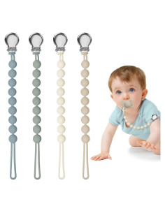 Clip de Chupete de Silicona MAM - 22 cm - Paquete de 4