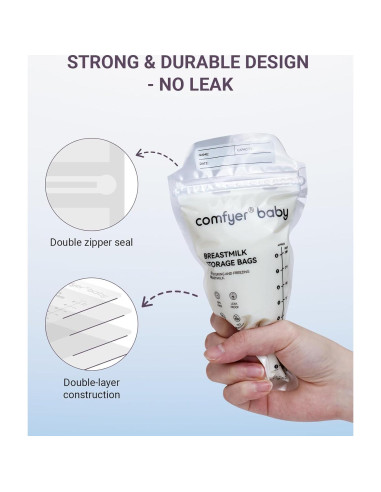 150 Bolsas Almacenamiento Leche Materna 240ml Sin Fugas