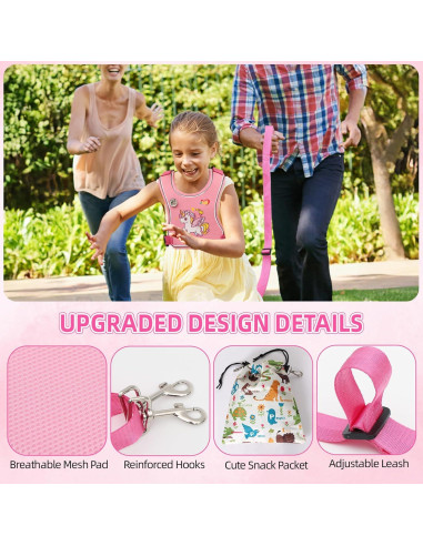 Arnés de Caminata Seguro para Niñas Rosa VJXM 23003 Ajustable