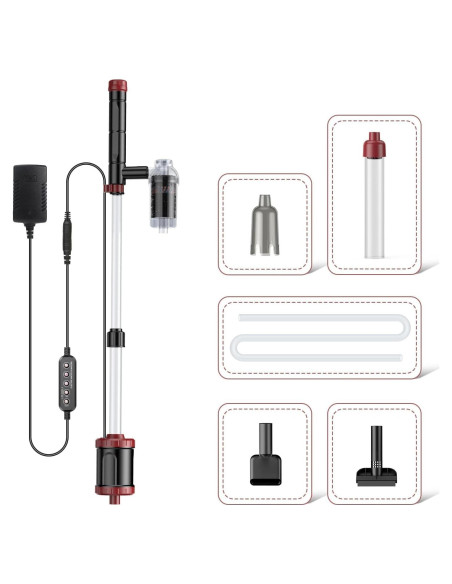 Limpiador de Grava para Acuario AKKEE 36W Multifuncional