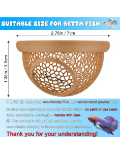 Escondite Flotante para Betta Sicutoz - Cueva y Hamaca 6.8cm 2