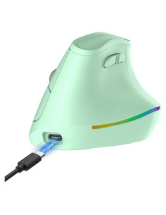 Ratón Ergonómico Inalámbrico KYSONA Verde, 57 con RGB