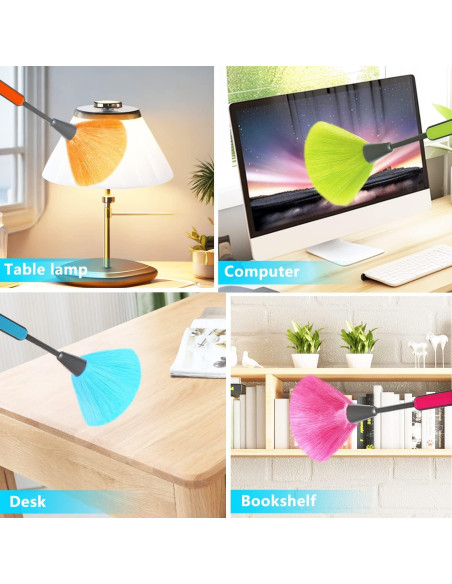 Paquete de 4 Plumeros de Microfibra HDongany 25.4cm - Colores