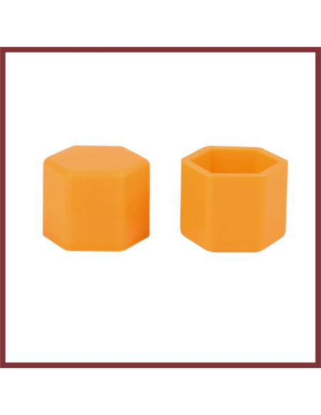 20 Cubiertas de Tornillos de Rueda HEROFFIX 21mm Naranja Silicona