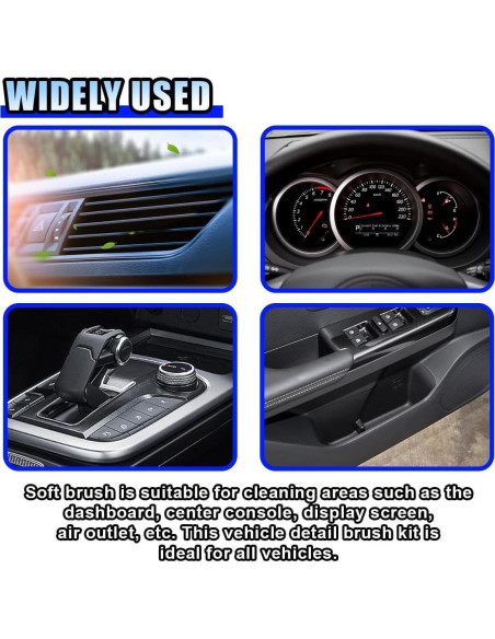 Cepillo de Detalle de Coche BDZMC Rojo con Soporte 12.5x9.5cm