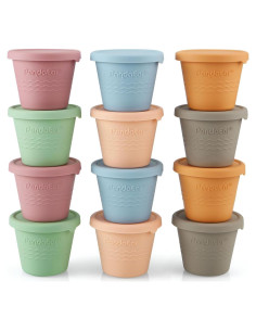 PandaEar 12 Contenedores de Almacenamiento de Comida para Bebés 118 ml