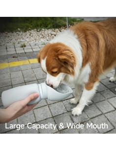 Botella de Agua para Perros PET Hous 0.55L Plegable Gris 2