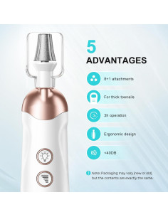 Kit de Manicura y Pedicura COSLUS Inalámbrico 5 en 1 2