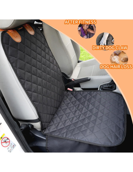 Cubierta de Asiento Frontal para Perros Puptoceed PUPFRT02P - Impermeable y Antideslizante