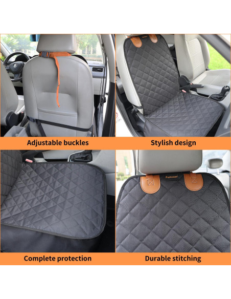 Cubierta de Asiento Frontal para Perros Puptoceed PUPFRT02P - Impermeable y Antideslizante