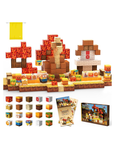 Bloques Magnéticos de Acción de Gracias 100 Piezas Larkipuzz Bloques Magnéticos de Acción de Gracias 100 Piezas Larkipuzz