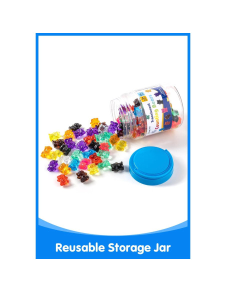 100 Contadores de Oso Translúcido Odoorgames - 10 Colores - Manipulativos para Jardín de Infancia