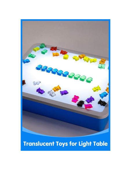 100 Contadores de Oso Translúcido Odoorgames - 10 Colores - Manipulativos para Jardín de Infancia