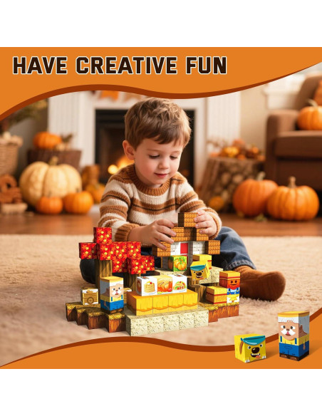Bloques Magnéticos de Acción de Gracias 100 Piezas Larkipuzz Bloques Magnéticos de Acción de Gracias 100 Piezas Larkipuzz